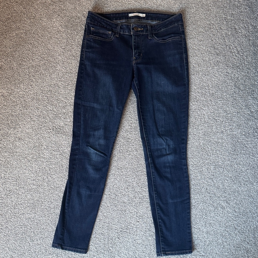 Levi's Women's Dark Blue 711 Skinny Jeans
